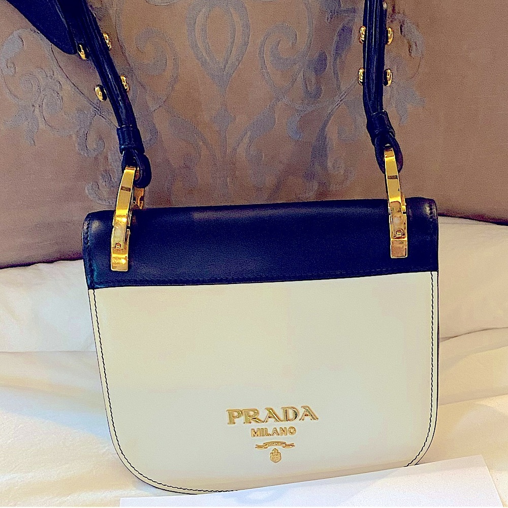 Beautiful crossbody Prada bag with gold hardware. Excellent condition